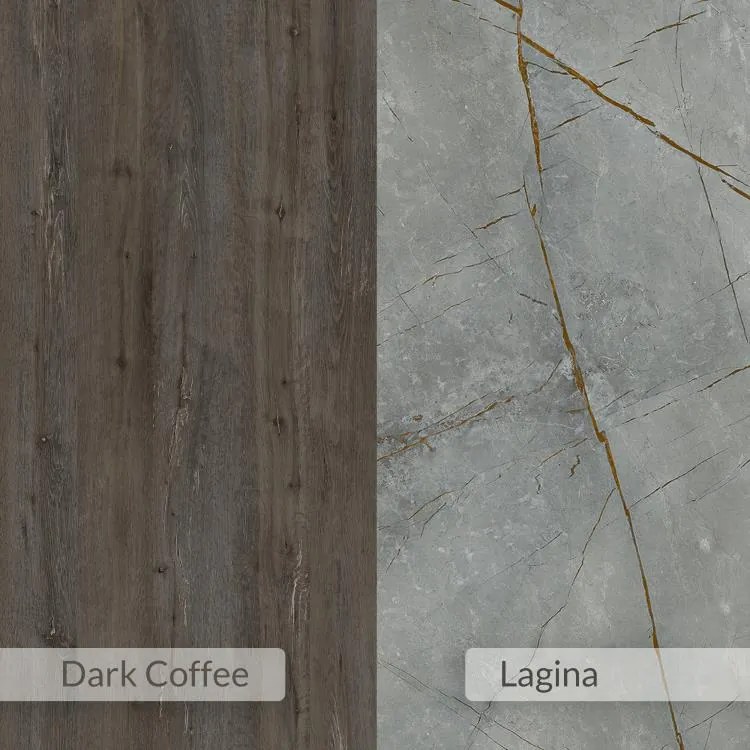 Vešiak Houseland HARMON Lagina - sivý kameň/tmavá káva