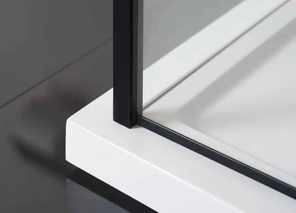 Polysan Polysan, ZOOM LINE BLACK štvorcová sprchová zástena 900x900mm, číre sklo, ZL5415B