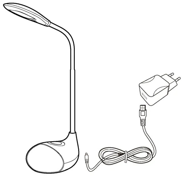 Eglo 97078 - LED Stolná lampa CABADO 1 1xLED/2,2W+0,3W/230V RGB