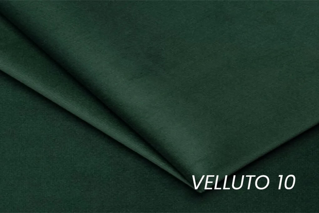 Rozkladacie jednolôžko Maciek ľavostranné s úložným priestorom - zelený velúr Velluto 10