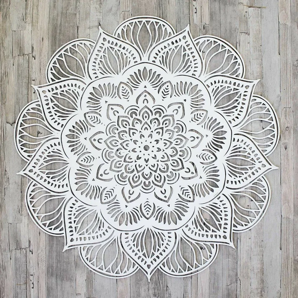 DUBLEZ | Vyrezávaná 3D Mandala - lotosový kvet