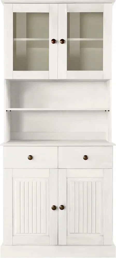 Biely kredenc z borovicového dreva 181x34 cm Mille – Støraa