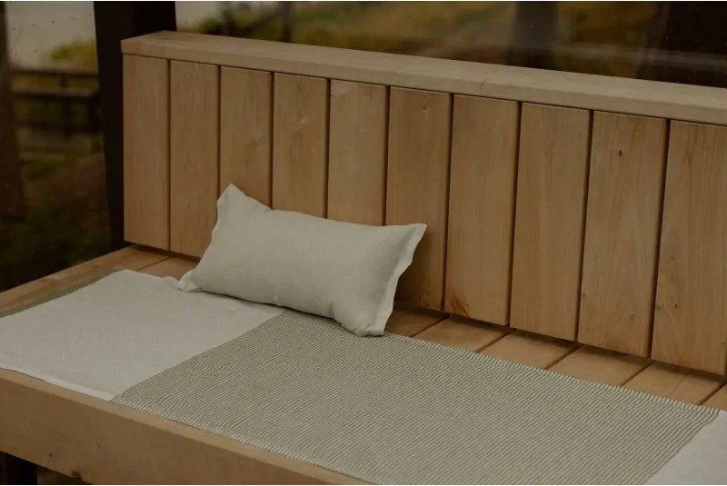 Podložka do sauny Kaisla 50x180, ľan-olivová