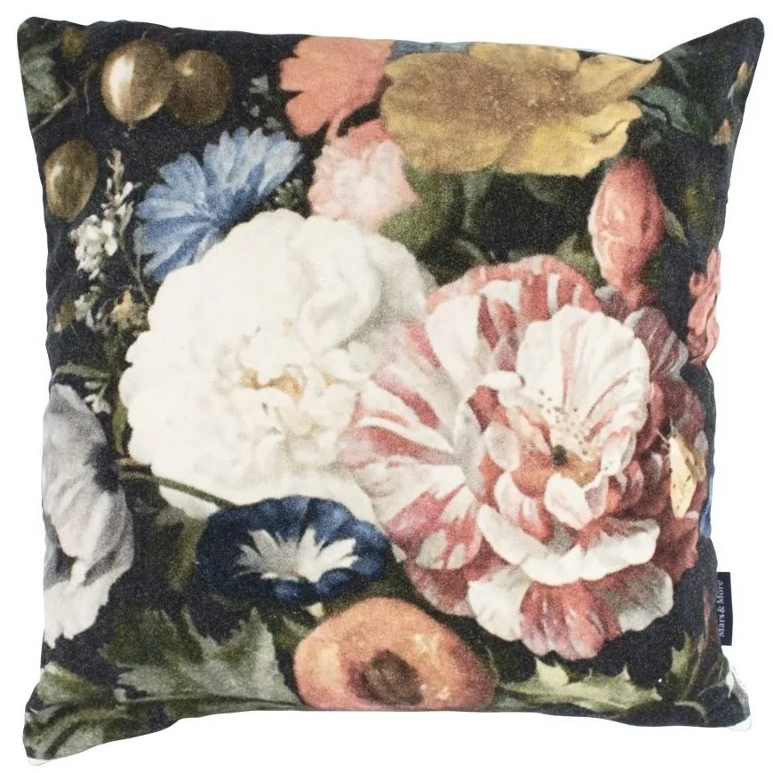 Zamatový vankúš Roses - 45*45 cm