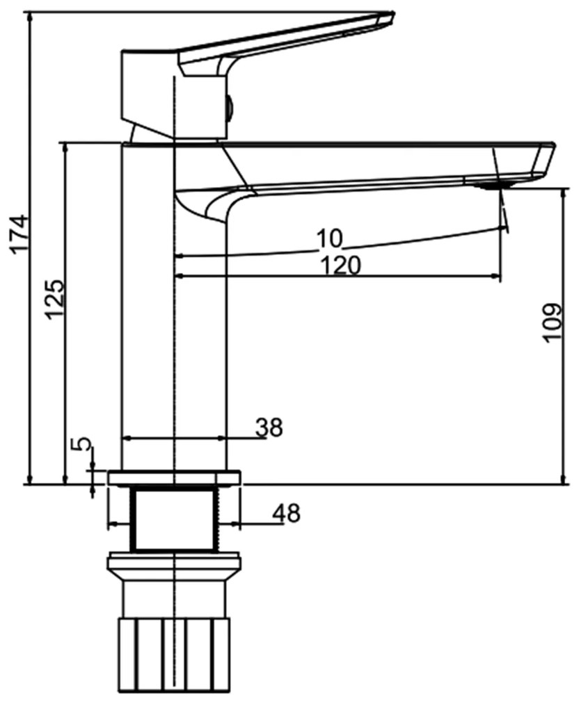 Aqualine Aqualine, FLERY stojánkova umývadlová batéria, chróm, FY002