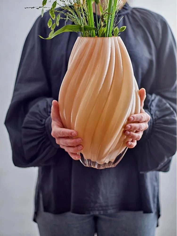 Oranžová sklenená váza (výška 30 cm) Kanji – Bloomingville