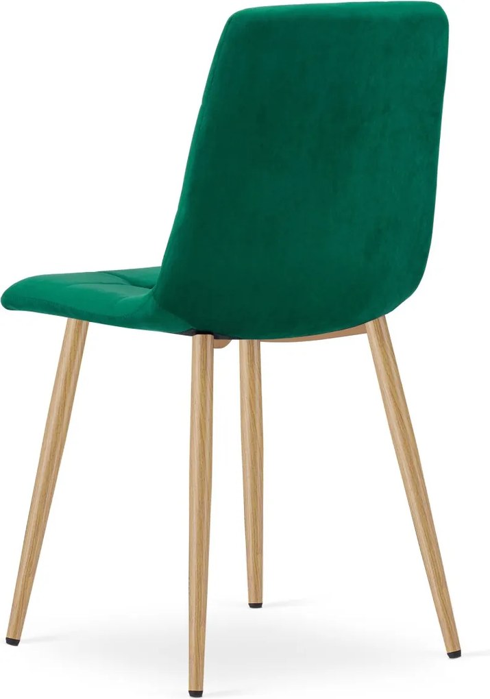 Zelená zamatová stolička KARA
