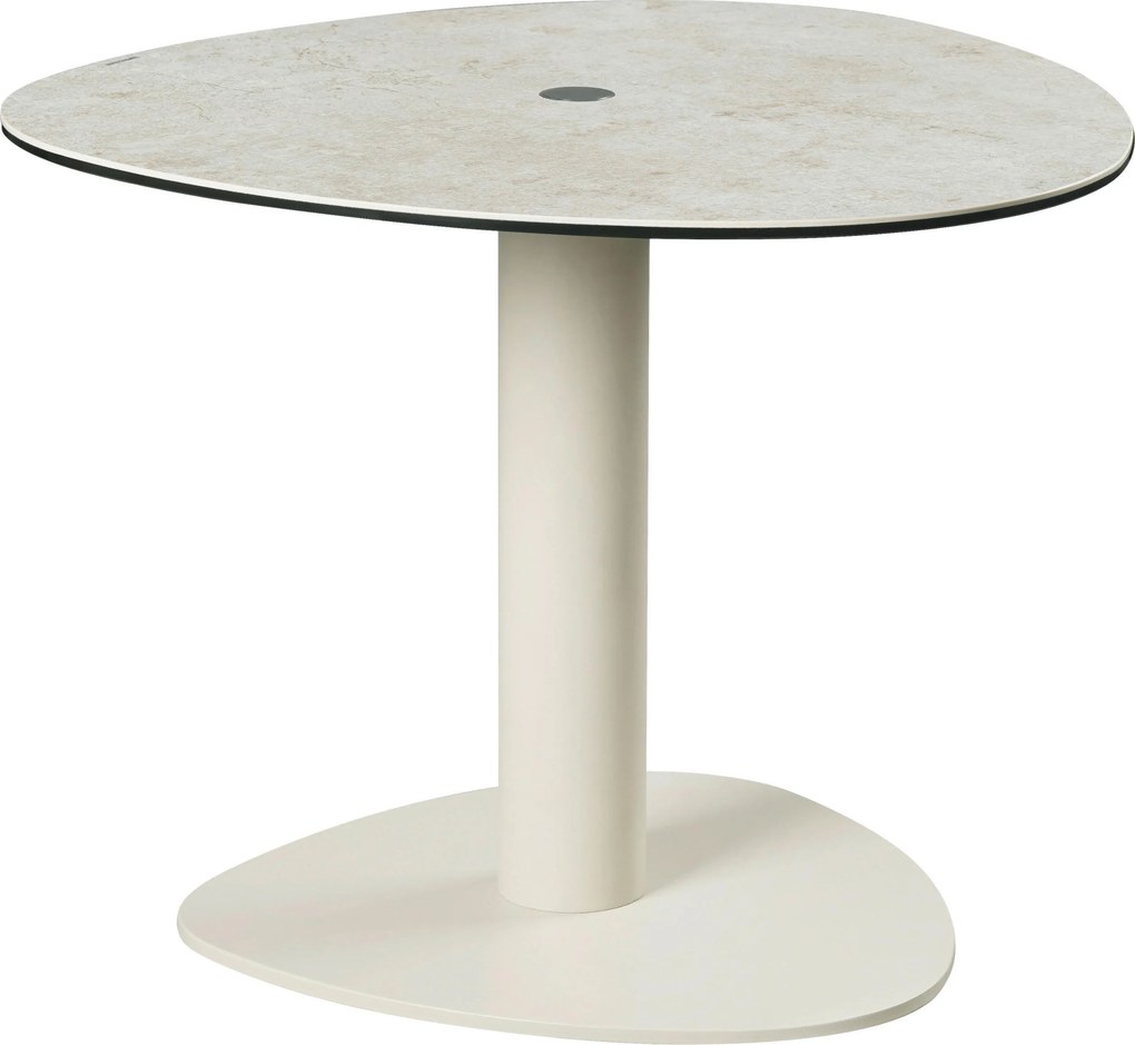 XXXLutz KONFERENČNÝ STOLÍK, taupe, sivobiela, kov, sklo, keramika, 58/58/46-64 cm Belluti - Stolíky do obývačky - 000069005802