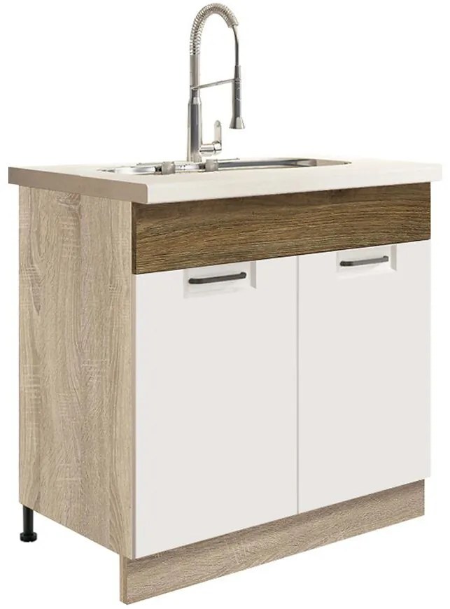 Skrinka do kuchyne Favorit 12d Sonoma/White+Ribbeck