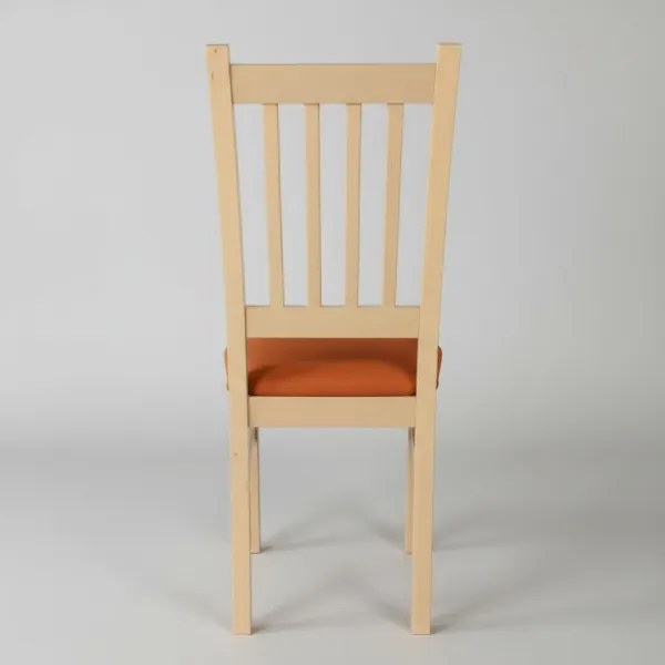 Jedálenská stolička SIMON buk/oranžová