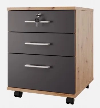 Úložný kontajner Lift, dub artisan/antracit%