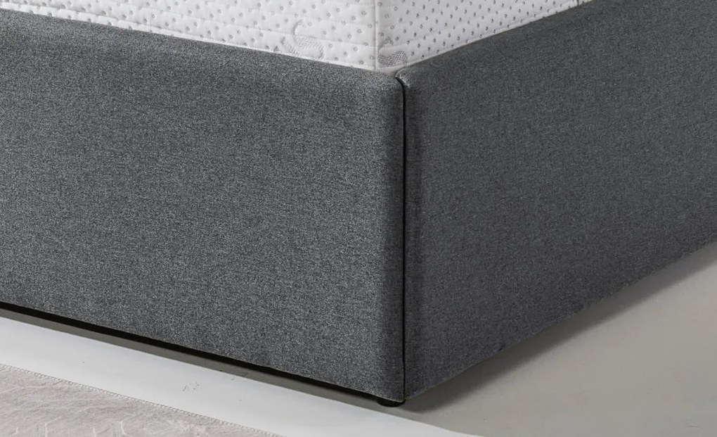 Posteľ Domango 140x200 cm,stredne šedá látka
