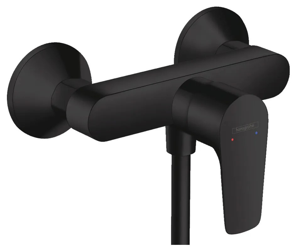Hansgrohe Talis E, nástenná páková sprchová batéria, čierna matná, HAN-71760670