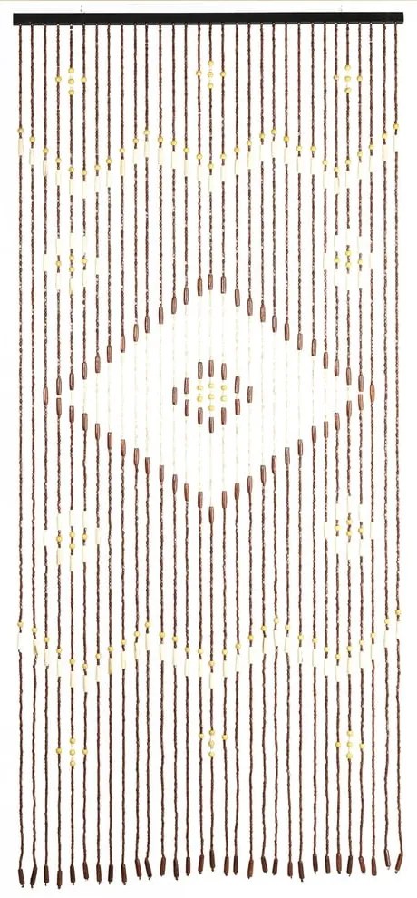 Bambusový záves do dverí v prírodnej farbe 90x200 cm Rhombus – Maximex