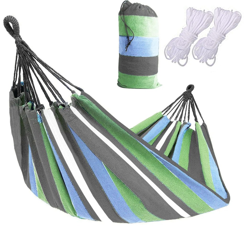 Bluegarden, hojdacia sieť Hammock 1-miestna, šedá, OGR-00431