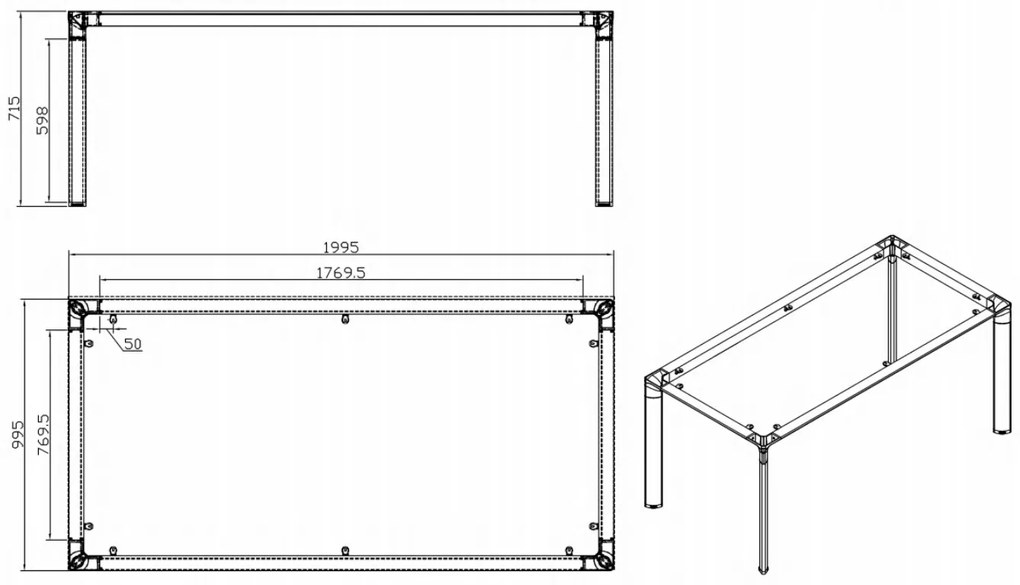 Kancelársky stôl PRIMO INVITATION, sivostrieborná podnož 2000 x 1000 mm, buk