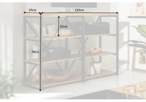 Knižnica/Regál 40628 110cm Studio Dub  - Komfort-nábytok