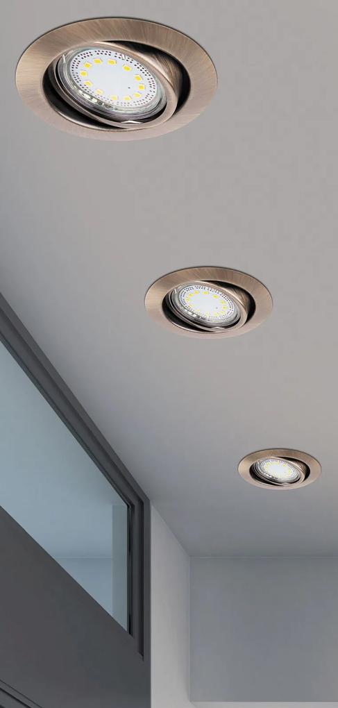 RABALUX Súprava LED zápustných flexibilných svetiel LITE, 240lm, 3000K, bronzové, guľaté