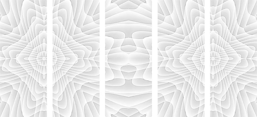 5-dielny obraz s kaleidoskopovým vzorom