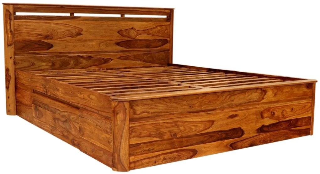 furniture-nabytek.cz - Posteľ z masívu s úložným priestorom 180x200 z dreva palisander