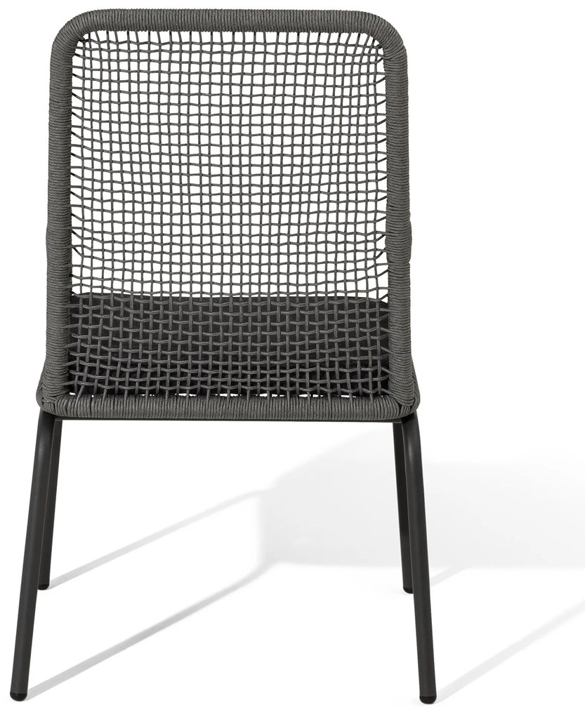 Stolička s vysokým operadlom s textilným výpletom