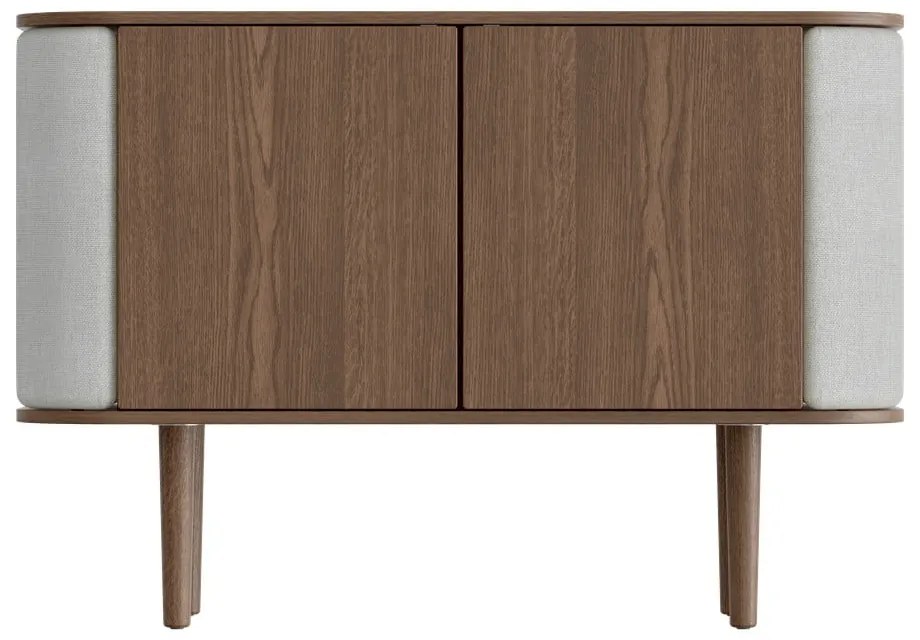 Sivo-hnedá nízka komoda v dekore duba 109x75 cm Treasures – UMAGE