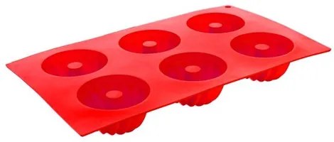 BANQUET CULINARIA Red Forma na 6 bábovičiek silikónová 29,5 x 17,5 x 3,5 cm 3120130R