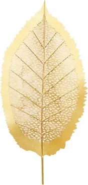 Kovová nástenná dekorácia Zlatý list, 40x80 cm%