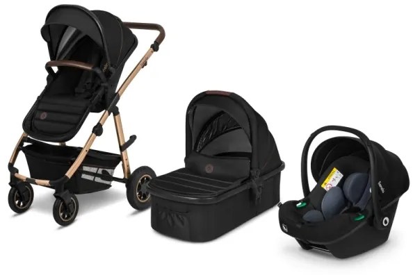 Lionelo - Kombinovaný kočík 3v1 AMBER Black Onyx