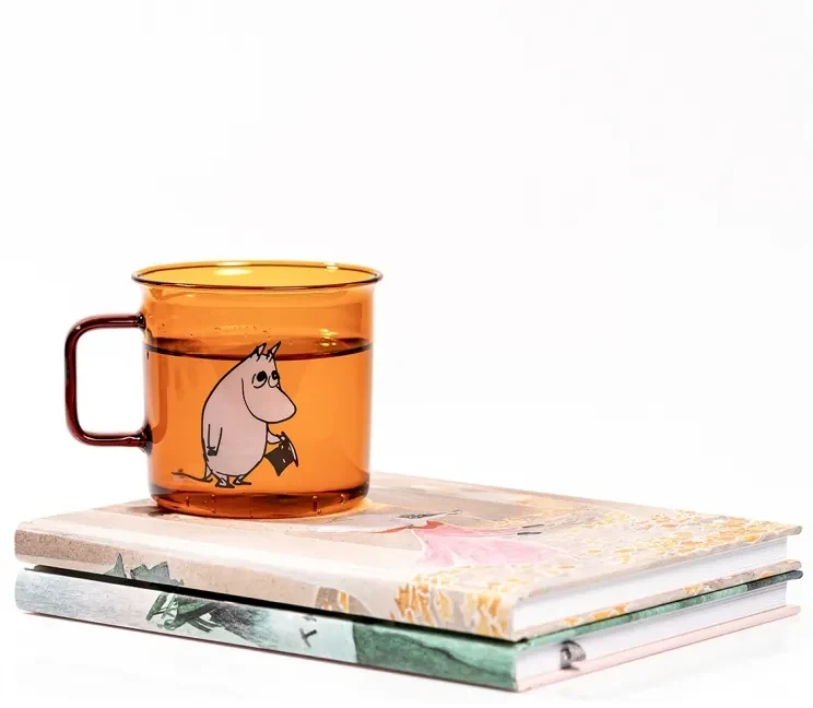 Sklenený hrnček Moominpappa 0,35l, jantárový