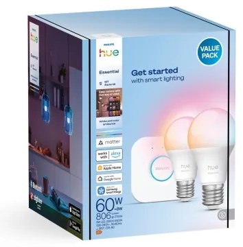 Štartovacia sada Philips Hue WACA 2xE27/8W/230V 2200-6500K + prepojovacie zariadenie