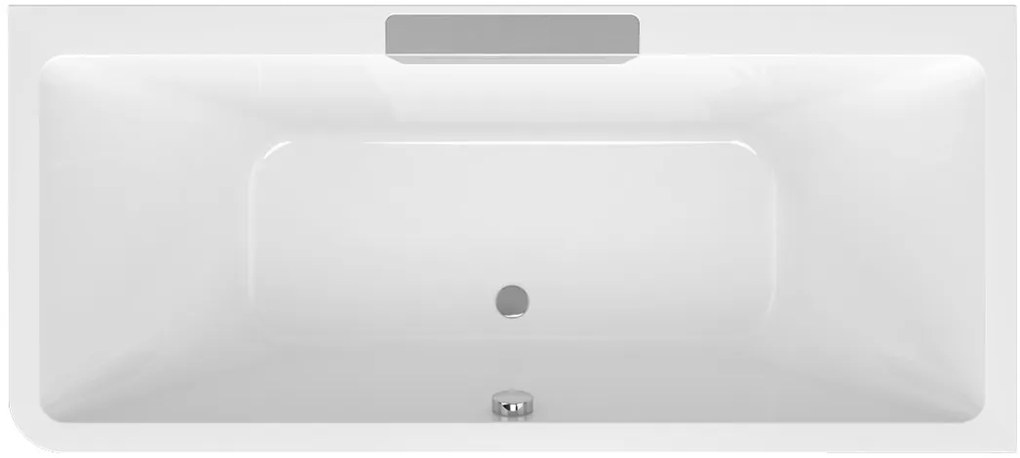Polysan Polysan, CASCATA R MONOLITH obdĺžniková vaňa 180x80x60cm, kaskáda nerez, 73836MR.100