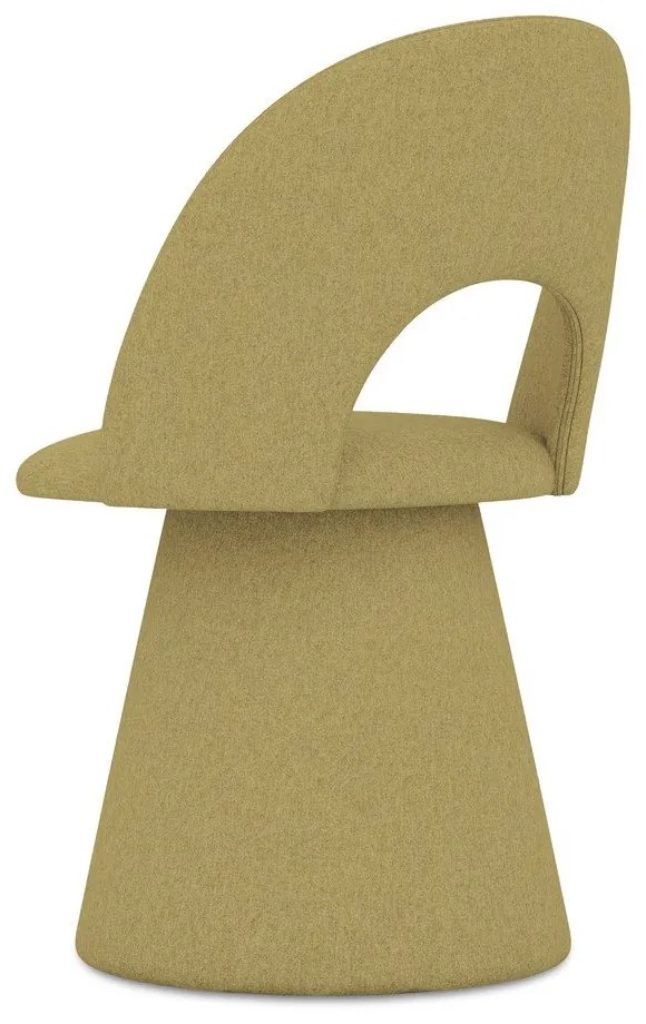 Čalúnené jedálenské kreslo v horčicovej farbe Kalo – Makamii