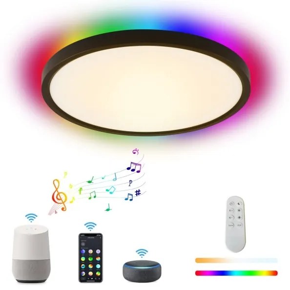 Immax NEO 07166-B40-LED RGBCCT Stmievateľné svietidlo 50W/230V Wi-Fi Tuya černá+DO