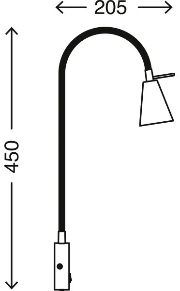 Briloner 2082-012 - LED Nástenná lampa COMFORT LIGHT 1xGU10/5W/230V matný chróm