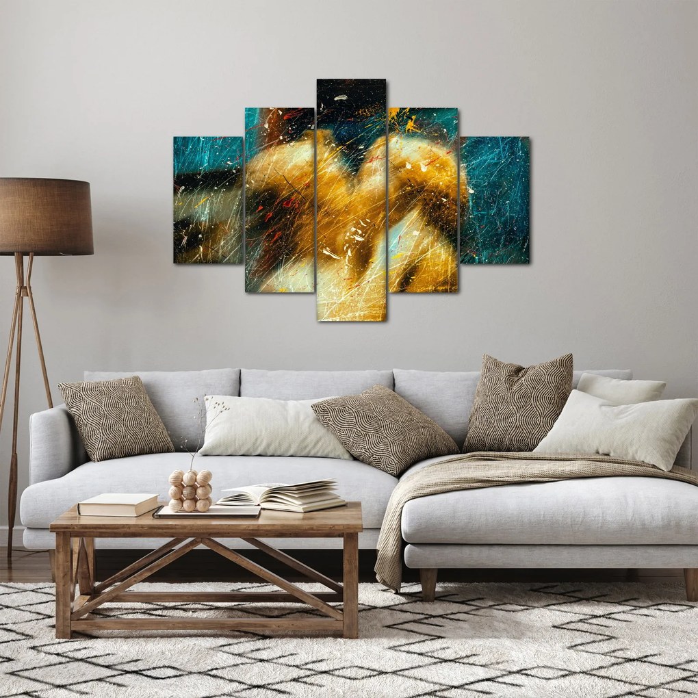 Obraz - Bozkávajúci sa anjeli (150x105 cm)