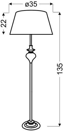 Candellux Čierna stojacia lampa Gillenia pre žiarovku E27 51-21420