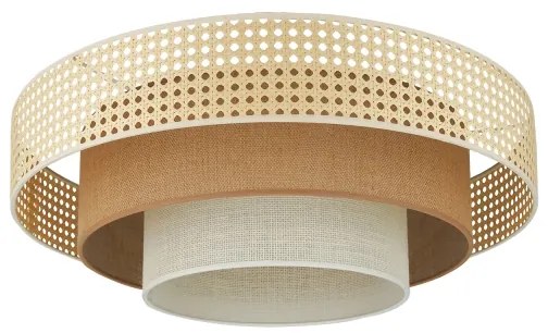 Brilagi - LED stropné svietidlo CEDAR LUNETA LED/26W/230V ratan/hnedá/krémová