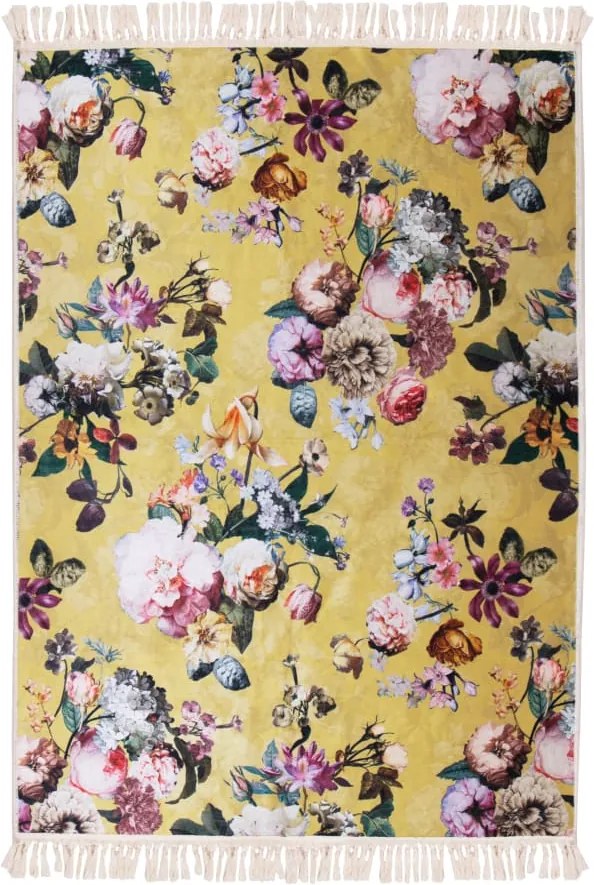 Tkaný koberec, 'Fleur' Essenza Žltá