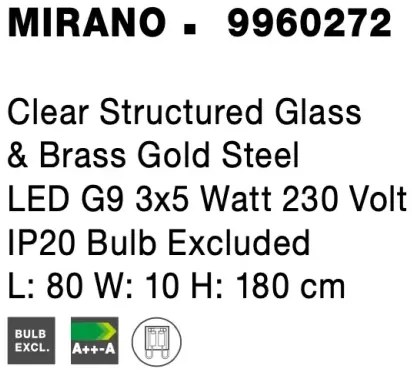 Retro luster Mirano 80 zlaté