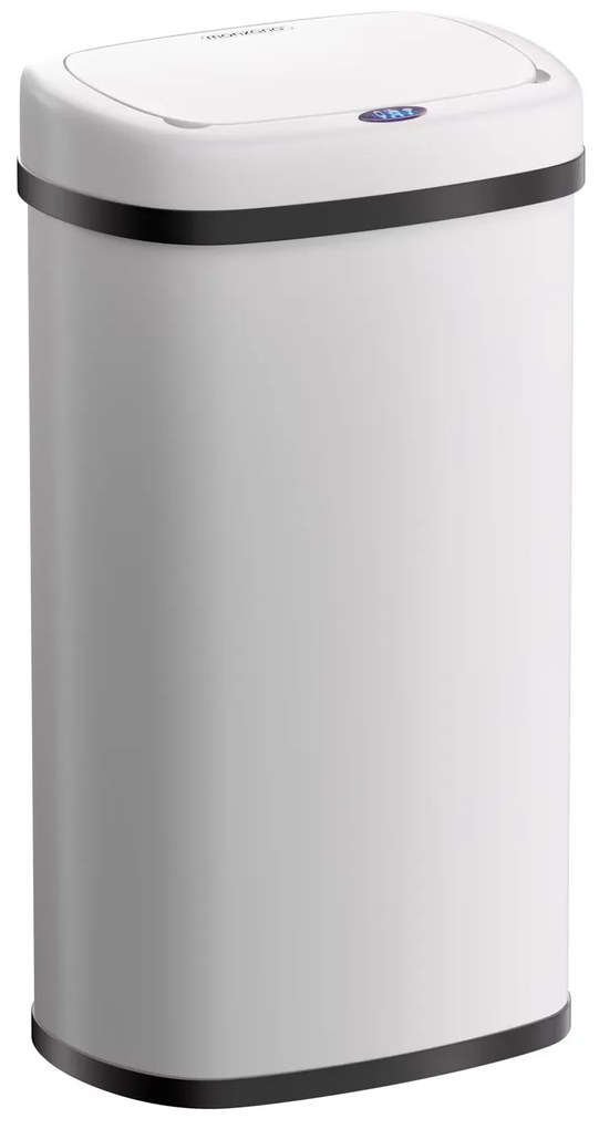 InternetovaZahrada Bezdotykový hranatý odpadkový kôš s USB 50 L - biely