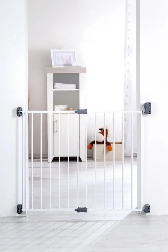 Biela kovová zábrana do dverí – Roba