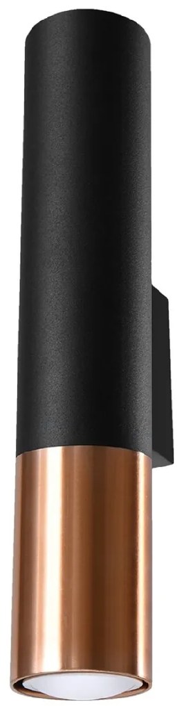 Nástenné svietidlo Loopez, 1x čierne kovové tienidlo, c