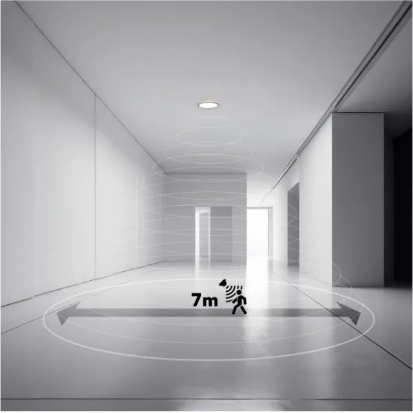 LED kúpeľňové svietidlo so senzorom NIVERA LED/12W/230V IP54 pr. 22,5 cm čierne + DO
