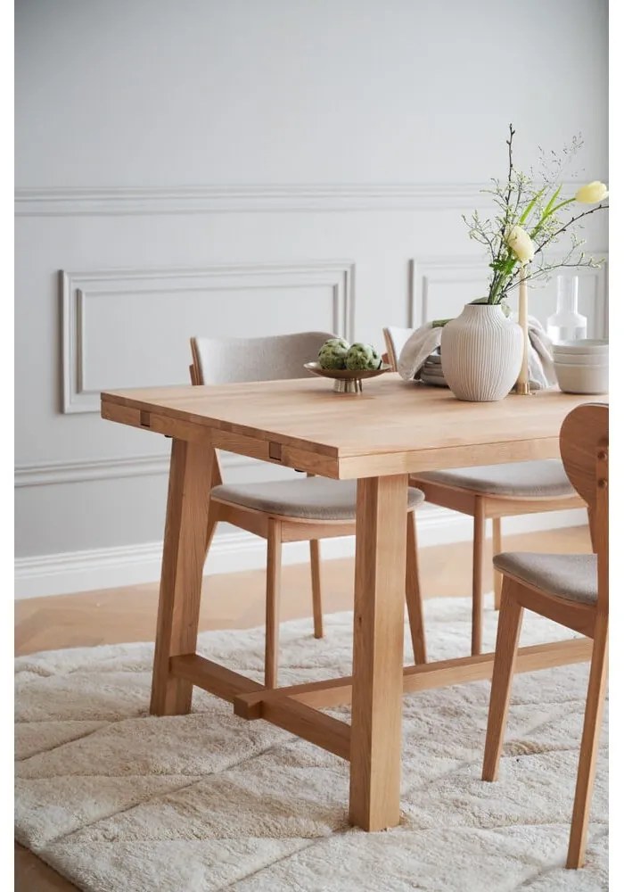 Jedálenský stôl z brúseného dubového dreva Rowico Brooklyn, 170 x 95 cm