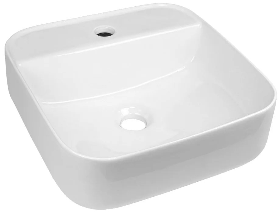 Mereo Mereo, umývadlo na dosku bez prepadu, 390x390x140 mm, keramické, MER-UC393914S