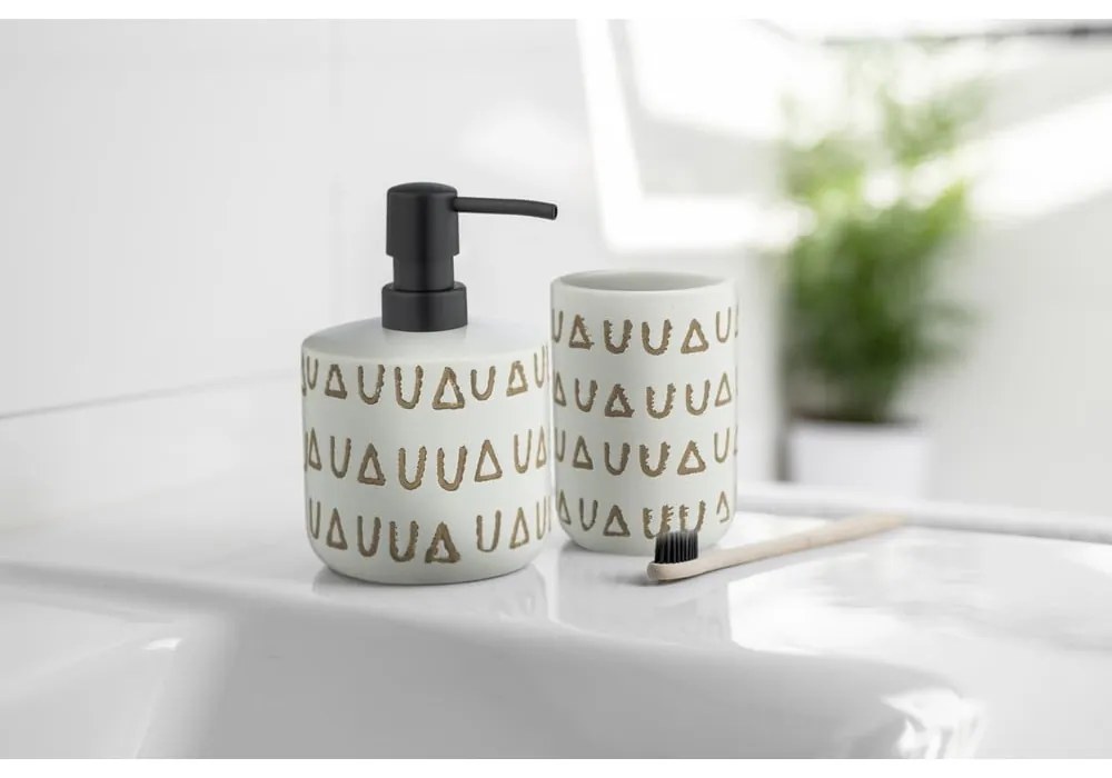 Béžový keramický pohárik na zubné kefky Avila - Wenko