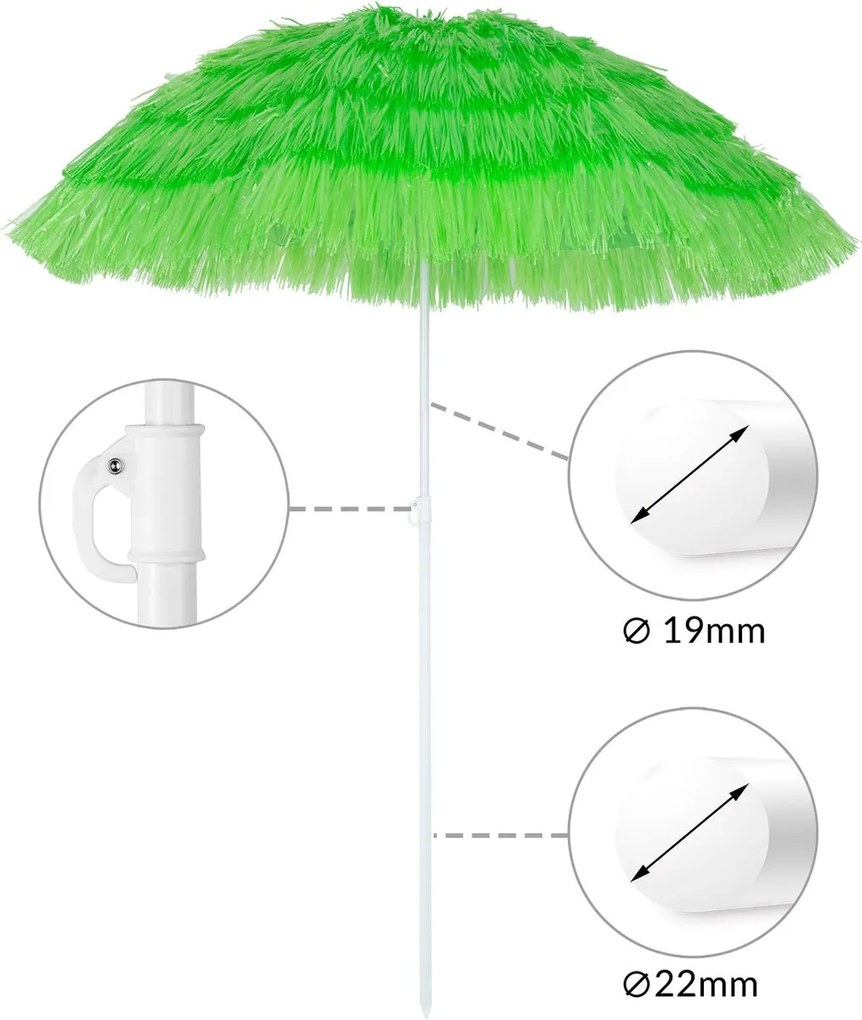 Plážový slunečník Hawaii 160 cm zelený