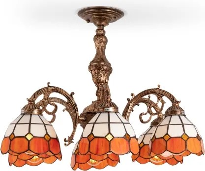 Brilagi - Tiffany vitražový prisadený luster SIENNA 6xE27/60W/230V pr. 60 cm