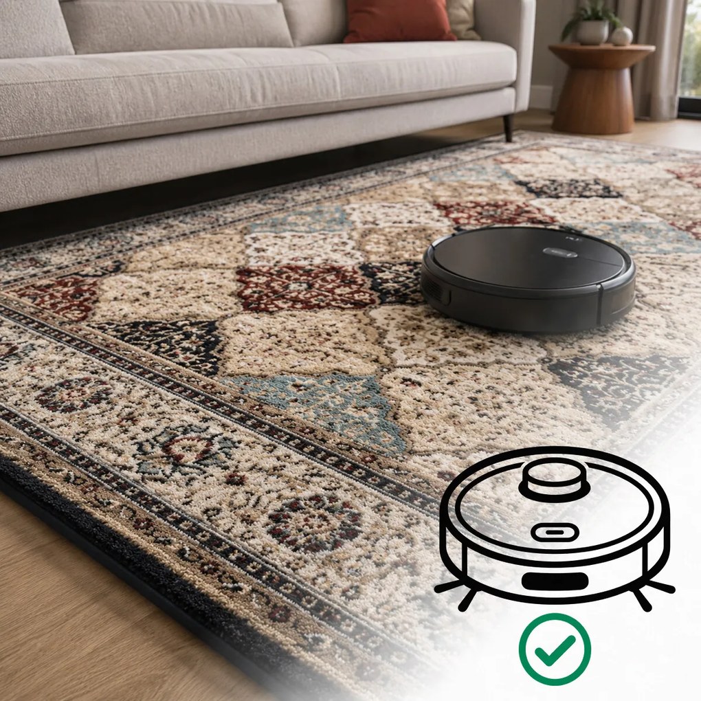 Angel Carpet, Kusový koberec Sultan 25 Blue/red, 160x230, viacfarebná, kancelária